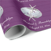 Paarse Rustige zandschar-goudschroot Cadeaupapier (Rol Hoek)