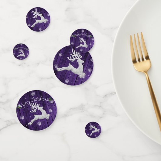 Paarse Rustische kerstrendiertafeltafelConfetti Confetti (Groep)