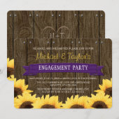 PAARSE RUSTISCHE ZONLOWER ENGAGEMENT ARTIJ KAART (Voorkant / Achterkant)