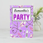 Paarse rustpartij kaart (Staand voorkant)