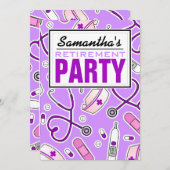 Paarse rustpartij kaart (Voorkant / Achterkant)