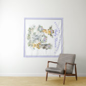 Paarse Safari Baby Shower Banner Achtergrond  Wandkleed (In Situ (horizontaal))