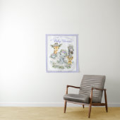 Paarse Safari Baby Shower Banner Achtergrond Wandkleed (In situ)