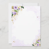 Paarse Safari-dieren rijden per Baby shower Kaart (Achterkant)