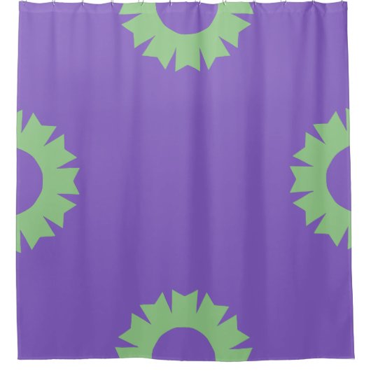 Paarse Sage Geo Douchegordijn (Voorkant)