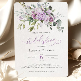 Paarse Sage Green Vrijgezellenfeest Lilacs Invitat Kaart