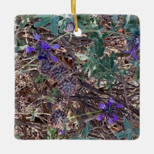 Paarse Sage Keramisch Ornament (Voorkant)