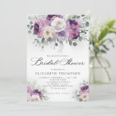 Paarse Sage Lavendel Eucalyptus Chic Vrijgezellenf Kaart (Staand voorkant)