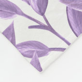 Paarse Sage Leaves Fleece Deken (Hoek)