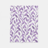 Paarse Sage Leaves Fleece Deken (Voorkant)