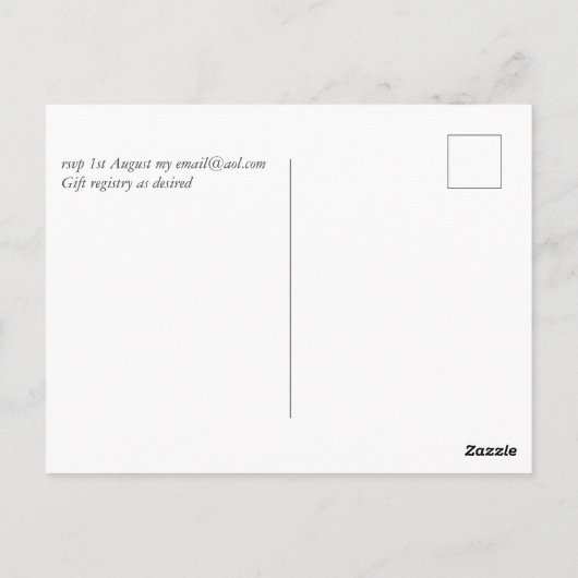 Paarse Sage Oranje Pink Floral Wedding Invitation Briefkaart (Achterkant)