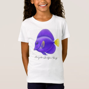 Paarse Sailfin Tang Girls Baby Doll Top