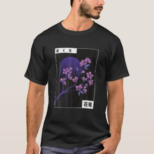 Paarse Sakura Flowers Japanse Cherry Blossom T-shirt