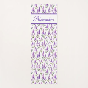 Paarse Salie Groene Lavendel Aangepaste Naam Yogamat