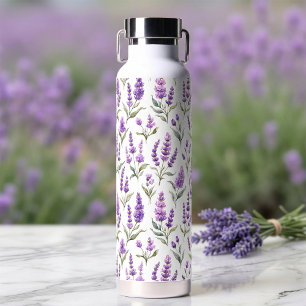Paarse Salie Groene Lavendel Bloemen Waterfles