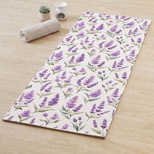 Paarse Salie Groene Lavendel Bloemen Yogamat