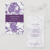 Paarse salonharing visitekaartje (Voorkant / Achterkant)