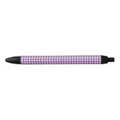 Paarse Samenvatting Houndstooth Zwarte Inkt Pen (Voorkant)