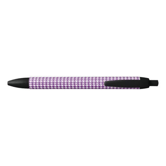 Paarse Samenvatting Houndstooth Zwarte Inkt Pen (Achterkant)