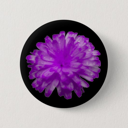 Paarse Samtblomknop Ronde Button 5,7 Cm (Voorkant)