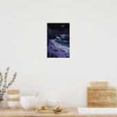 Paarse Sand Beach Coastal Art Poster (Keuken)