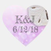 Paarse Sand Dollar Seaside Wedding Stickers (Voorkant)
