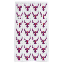 Paarse Santa Deer Nieuwjaar Gift Bag