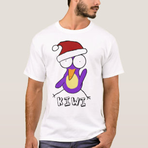 Paarse Santa Kiwi T-Shirt