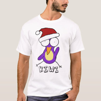 Paarse Santa Kiwi T-Shirt