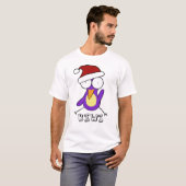 Paarse Santa Kiwi T-Shirt (Voorkant volledig)