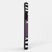 Paarse Sassy Star Zebra BT iPhone 5 Hoesje (Achterkant/rechts)