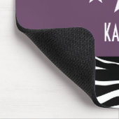 Paarse Sassy Star Zebra Mousepad Muismat (Hoek)