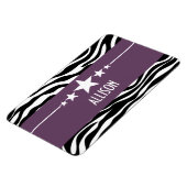 Paarse Sassy Star Zebra Premium Magnet Magneet (Linkerzijde)