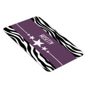 Paarse Sassy Star Zebra Premium Magnet Magneet (Rechterzijde)