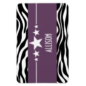Paarse Sassy Star Zebra Premium Magnet Magneet (Verticaal)