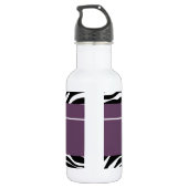 Paarse Sassy Star-Zebra Waterfles (Achterkant)