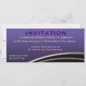 Paarse Satin Gothic Dark Theme Party Invitations Kaart (Achterkant)