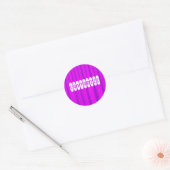 Paarse Satin - Sjabloon Ronde Sticker (Envelop)