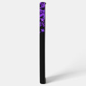 Paarse Satin Stars Border aanpassen Samsung Galaxy Hoesje (Linkerkant)