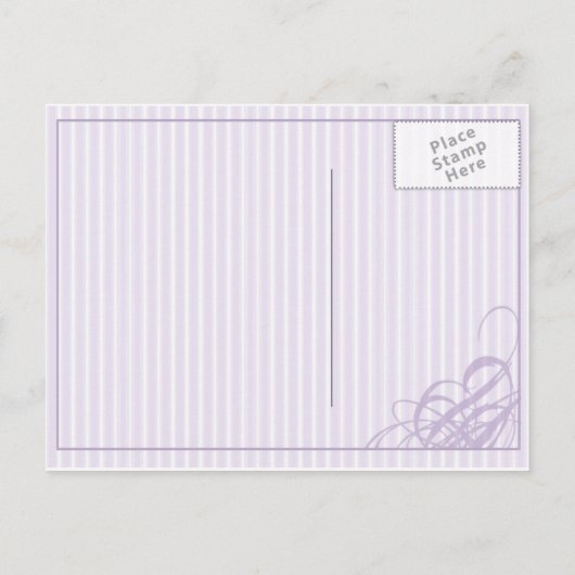 Paarse save the date kaart (Achterkant)