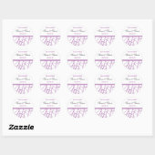 Paarse Save the Date Sticker (Vel)