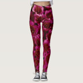 Paarse saxifrage Wilde-bloempitaan Leggings (Voorkant)