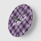 Paarse saxofone ronde klok (Hoek)