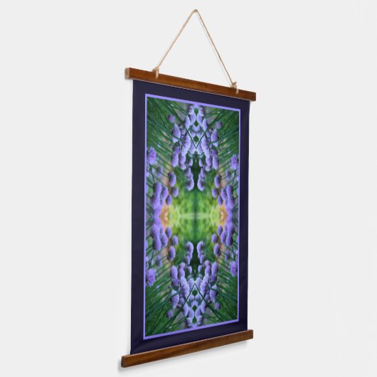 Paarse Scallion Abstract Allium Flowers Orton Art Hangend Wandkleed (Gebogen)