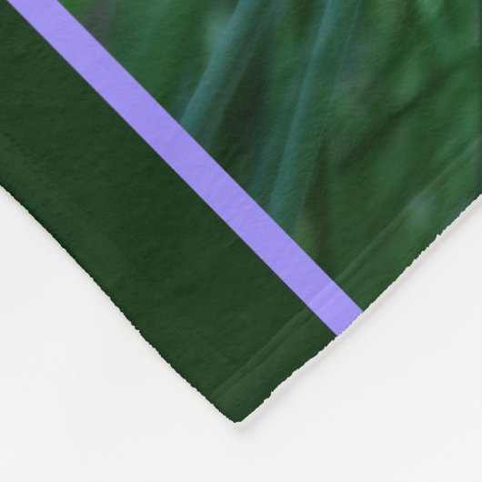 Paarse Scallion Abstract Flowers gepersonaliseerd Fleece Deken (Hoek)