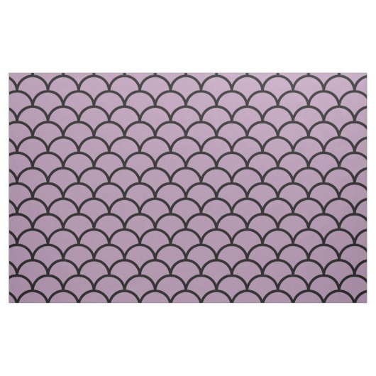 Paarse Scallop Pattern Fabric Stof (Fat Quarter)