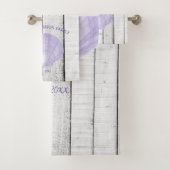 Paarse  Scallop Shell Bath-handdoekset Bad Handdoek (Insitu)