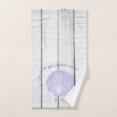 Paarse  Scallop Shell Bath-handdoekset Bad Handdoek (Handdoek)