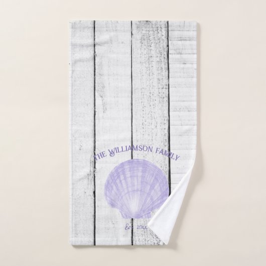 Paarse  Scallop Shell Bath-handdoekset Bad Handdoek (Handdoek)