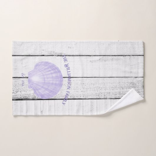 Paarse  Scallop Shell Bath-handdoekset Bad Handdoek (Handdoek)